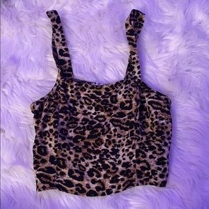 cheetah print crop top